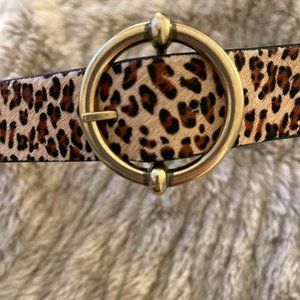 ANTHROPOLOGIE- Leopard Print Belt - Size M